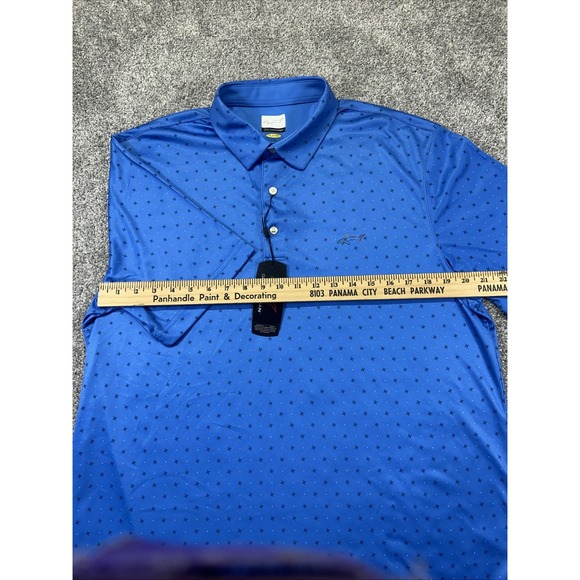 NWT Greg Norman Men Polo Navy Shirt L   Short Sleeve - Picture 6 of 9